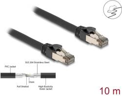 Delock 80244 U/FTP Cat6a RJ45 Flexibilis Patch kábel 10m - Fekete (80244) (80244)