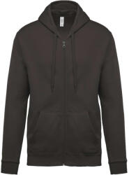Kariban Uniszex cipzáros kapucnis pulóver, Kariban KA479, Dark Grey-XL (ka479dg-xl)