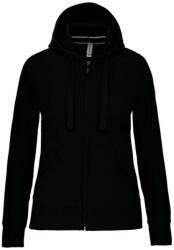 Kariban Női cipzáros kapucnis pulóver, Kariban KA464, Black-XL (ka464bl-xl)