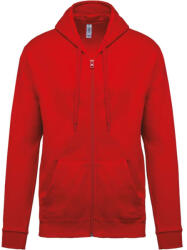 Kariban Uniszex cipzáros kapucnis pulóver, Kariban KA479, Red-3XL (ka479re-3xl)