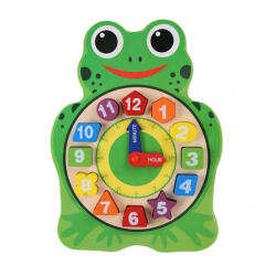 Treehole Ceas PUZZLE din lemn Montessori cu forma de broasca (101062)