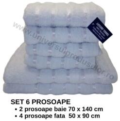 Lasani Set 6 Prosoape albe 100% bumbac Pakistanez, cod P105 (EDS107) Prosop