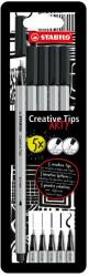 STABILO Markere Stabilo Creative Tips, negru, 5 bucati/set (SW895120)