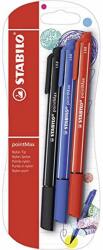 STABILO Fineliner Stabilo PointMax, 0.8 mm, 3 culori/blister (SW503751)