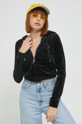 Juicy Couture felső fekete, női, nyomott mintás, kapucnis - fekete S - answear - 24 990 Ft