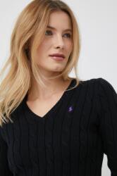 Ralph Lauren pamut pulóver könnyű, fekete - fekete XL