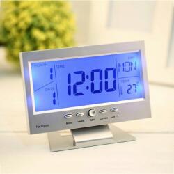 Foxgood Часовник с голям LCD дисплей DS-8082 - Сив (19115-silver) Будилник