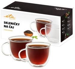 ETA Set 2 cesti pentru ceai ETA 9153 91000, 2 x 400 ml, sticla borosilicata cu pereti dubli (ETA915391000)