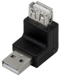 LogiLink AU0027 USB 2.0 adapter, USB-A/M - USB-A/F, 270 -os szög, fekete (AU0027)