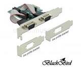 BLACKBIRD PCI-E Bővítőkártya 2x Soros RS-232 port (Low Profile verzió) (BH1289) (BH1289)