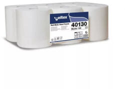 Kéztörlő 2 rétegű tekercses átmérő: 19 cm 100% cellulóz 6 tekercs/karton Celtex_40130 hófehér