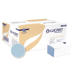  Kéztörlő 1 rétegű V hajtogatású 250 lap/csomag 20 cs/karton V 250 Easy Blue Lucart_863066_kék