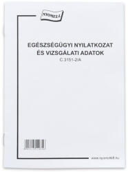 Egészségügyi nyilatkozat és vizsgálati adatok 8 lapos füzet - tobuy