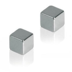 Mágnes, 1x1x1x1cm, erős, üvegtáblához, 4 db/csomag, Franken ezüst - tobuy