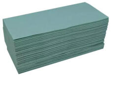 Kéztörlő 1 rétegű V hajtogatású 250 lap/csomag lapméret: 23x25cm 100% újrahasznosított Bluering® zöld