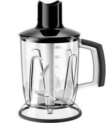 Braun Tocător BRAUN MultiQuick MQ40BK - AX22110063, Capacitate 1.25l, Amestecă, Zdrobește gheața, Sistem EasyClick, Ușor de asamblat, Bază anti-alunecare, Fără BPA, DW Safe (fără capac), (MQ40BK)