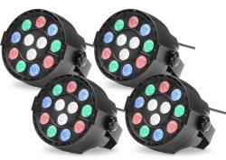 Showlite SPS-121 LED Smart Party Spot 12x1W RGBW 4-Darabos Készlet (KST48767)