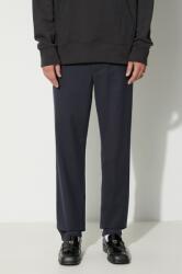 Norse Projects pantaloni din lână Ezra Relaxed Cotton Wool Twill Trouser culoarea bleumarin, cu fit chinos, N25-0391-7004 9BYX-SPM0OB_59X (N25.0391.7004)