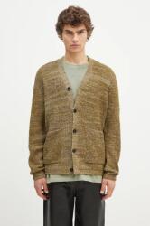 Norse Projects cardigan din lână Loki Wool Cotton Rib Cardigan culoarea verde, N45.0618. 8096 9BYH-SWM0L4_77X (N45.0618.8096)