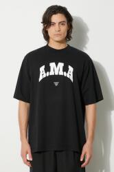 Marcelo Burlon tricou din bumbac Ama Over Tee barbati, culoarea negru, cu imprimeu, CMAA054F24JER00B1001 9BYH-TSM122_99X (CMAA054F24JER00B1001)