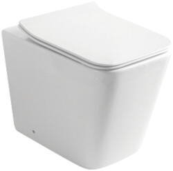 Eros QUADRO padlón álló WC - WC ülőkével komplett - perem nélküli öblítés - alsó / hátsó kifolyású (8254003F) - aquamixwebaruhaz
