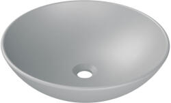 CeraStyle ZERO - PULTRA ültethető - Top Counter - porcelán mosdó - O - MATT SZÜRKE - Ø 46 cm (OC052E81W13) - aquamixwebaruhaz