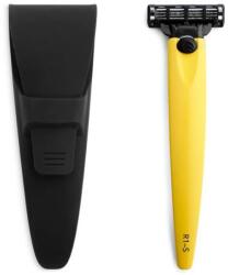 Bolin Webb borotvakészlet, R1 Ferrara Yellow, vízálló burkolattal, kompatibilis a Gillette Mach 3 pengével, ergonomikus nyéllel, prémium dizájnnal, sima borotválkozással, sárga