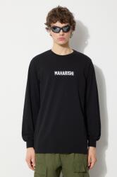 Maharishi longsleeve din bumbac Woodblock Dragon culoarea negru, cu imprimeu, 1277. BLACK PPYH-BUM05T_99X (1277.BLACK)