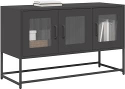 vidaXL fekete hidegen hengerelt acél TV-szekrény 100, 5x39x60, 5 cm (853338)