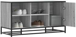 vidaXL cipőpad szürke Sonoma 100x40x53, 5 cm Gépi fa és fém (849217) - vidaxl