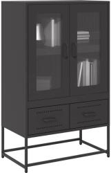 vidaXL fekete acél magasszekrény 68x39x111, 5 cm (853362)