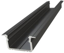 Glp GLA-GLAU AL12-GLG2-LB-2020 süllyesztett fekete LED profil (AL12-GLG2-LB-2020) - nyomtassingyen