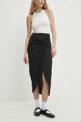 Answear Lab szoknya fekete, midi, egyenes - fekete L - answear - 10 490 Ft