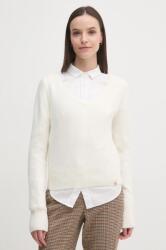 Calvin Klein gyapjúkeverék pulóver - bézs M