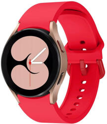 Samsung Galaxy Watch 4 / 5 / 5 Pro / 6 / 7 / FE (40 / 44 / 45mm) / Watch 4 Classic / 6 Classic (42 / 43 / 46mm), szilikon pótszíj, állítható, TP IconBand, piros