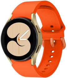 Samsung Galaxy Watch 4 / 5 / 5 Pro / 6 / 7 / FE (40 / 44 / 45mm) / Watch 4 Classic / 6 Classic (42 / 43 / 46mm), szilikon pótszíj, állítható, TP IconBand, narancssárga