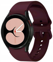 Samsung Galaxy Watch 4 / 5 / 5 Pro / 6 / 7 / FE (40 / 44 / 45mm) / Watch 4 Classic / 6 Classic (42 / 43 / 46mm), szilikon pótszíj, állítható, TP IconBand, bordó
