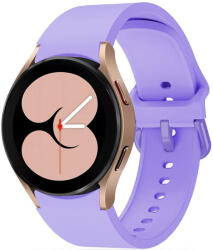 Samsung Galaxy Watch 4 / 5 / 5 Pro / 6 / 7 / FE (40 / 44 / 45mm) / Watch 4 Classic / 6 Classic (42 / 43 / 46mm), szilikon pótszíj, állítható, TP IconBand, lila - tok-shop