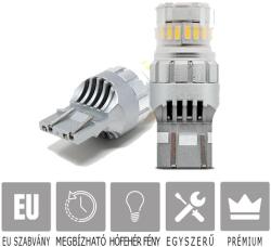 Sirius Black Light Power W5W(T10) LED helyzetjelző, irányjelző, rendszám, utastér izzó 2db-os szett, 5000K - extra hosszú élettartam (SIRIUS-BL-W5W-NEW)