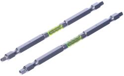 SK11 kétvégű torziós csavarhúzó bitkészlet - 2 db - SQ3 - 130 mm