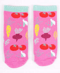  Yo! club pamut zokni (17/19) - rózsaszín/zöldségek