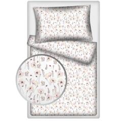 Polášek Holešov Pamut ágynemű virágos pipacs fehér ágynemű méretek 140x200