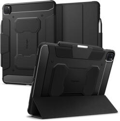 Spigen Rugged Armor Pro iPad Pro 13" 2024 oldalra nyíló ütésálló okos tok, érintőceruza tartóval, fekete