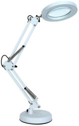 OBRALIX Lampa LED cu lupa, pentru Saloane de Manichiura si Cosmetica, Marire 10x, 2 Moduri de Fixare, Alba obralix (P016-010-2)