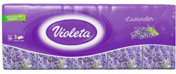 Violeta batista de hartie 3 straturi lavanda - 10x10buc