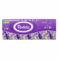 Violeta batistă de hârtie 3 straturi violet - 10x10buc