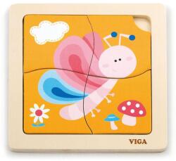 Viga Toys Fa képes kirakó puzzle Viga 4 db Pillangó