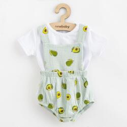 NEW BABY Muslin babakészlet Rövidnadrág és Póló New Baby Avocado - lubeka