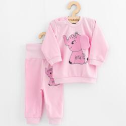 NEW BABY Baba együttes póló és szabadidő nadrág New Baby Happy Elephant pink
