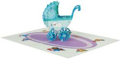 Kiriori 3d Поздравителна картичка "Бебе в количка синя" kiriori pop up